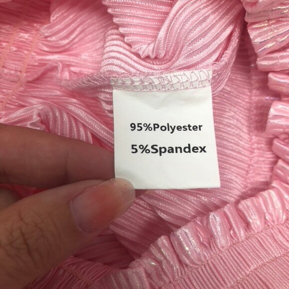 Queen Of Sparkles Swing Shorts Size S Pink Shimmer Iridescent - Picture 4 of 5